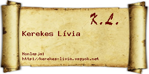 Kerekes Lívia névjegykártya